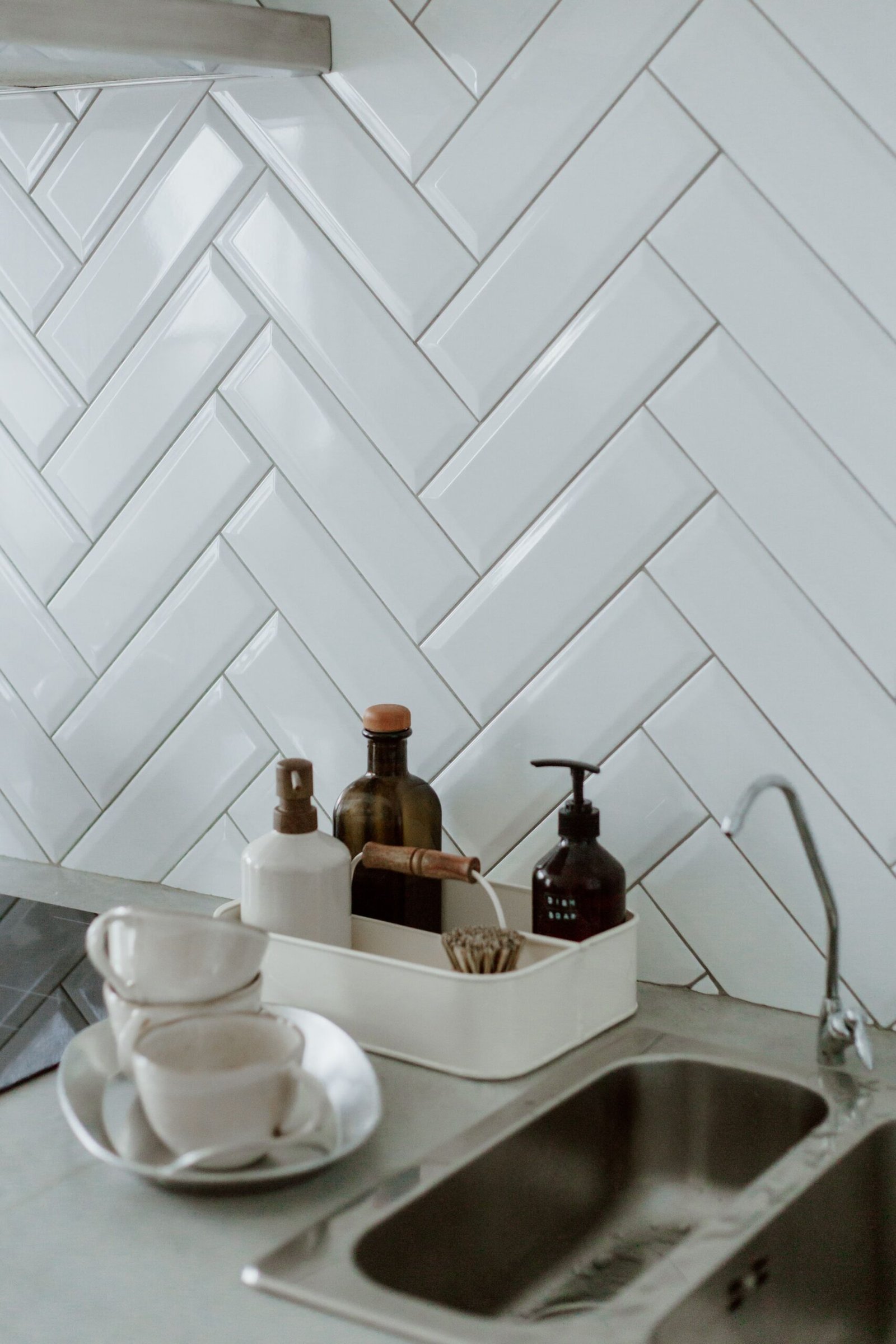 White tile backsplash in Estero.